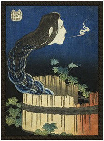 Naszywka Dwór talerzy (Sara yashiki) Katsushika Hokusai