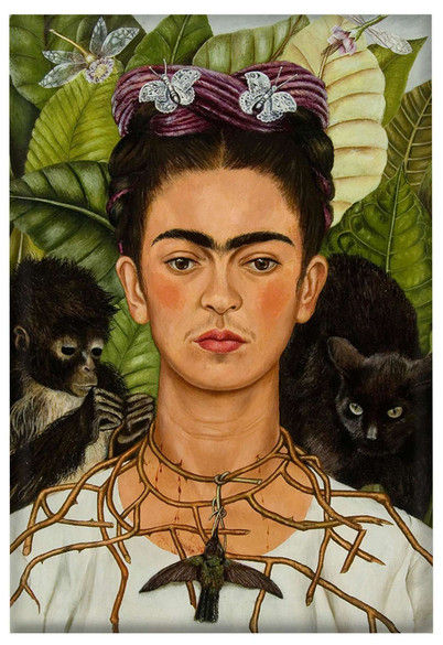Magnes Autoportret z cierniowym naszyjnikiem i kolibrem Frida Kahlo