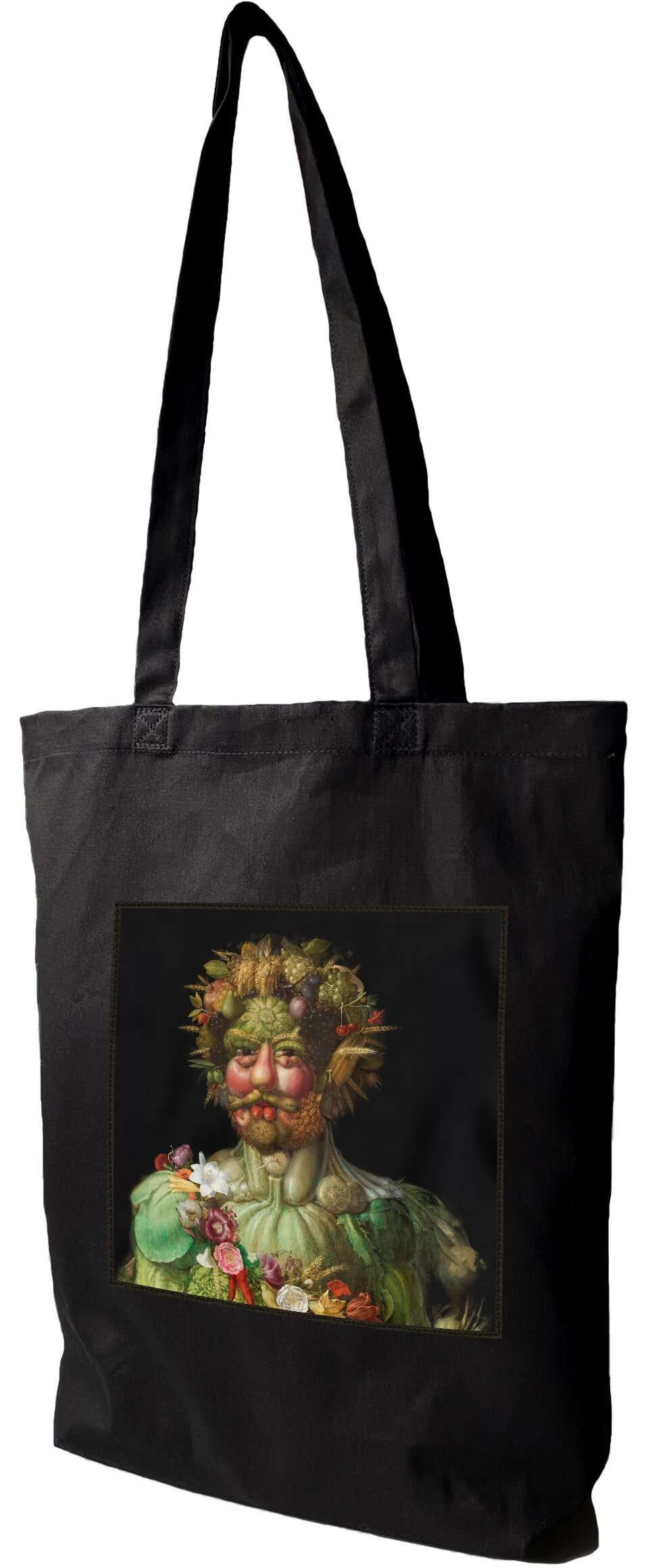 Torba z naszywką Portret Rudolfa II Giuseppe Arcimboldo, Czarna