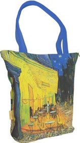 Torba na ramię shopper Taras kawiarni w nocy Vincent Van Gogh