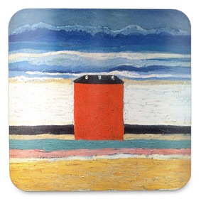 Podkładka pod kubek Czerwony Dom Kazimir Severinovich Malevich