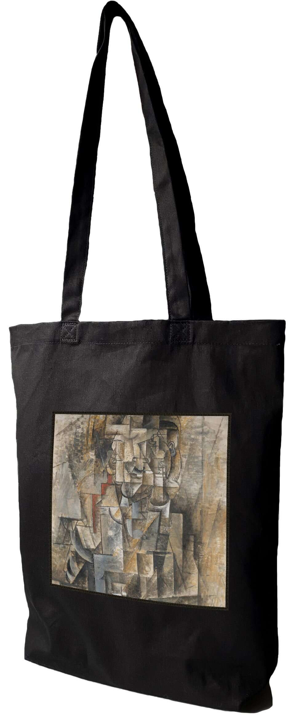 Torba z naszywką Mężczyzna ze skrzypcami Pablo Picasso, Czarna