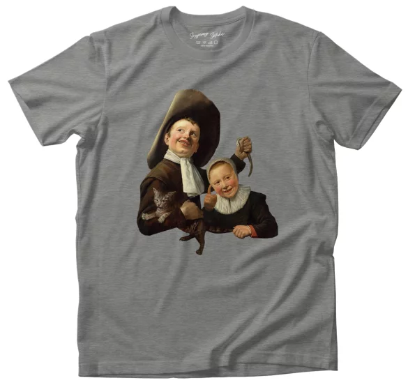 Koszulka Chłopiec i dziewczynka z kotem i węgorzem Judith Leyster