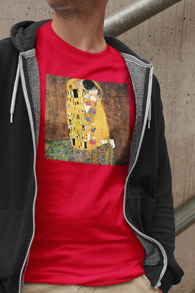 Koszulka z naszywką Pocałunek Gustav Klimt