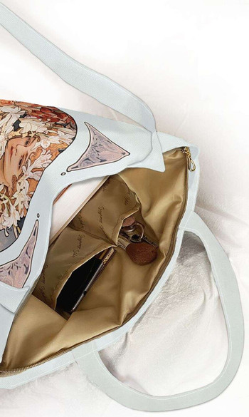 Torba na ramię shopper Kwiat Alfons Mucha