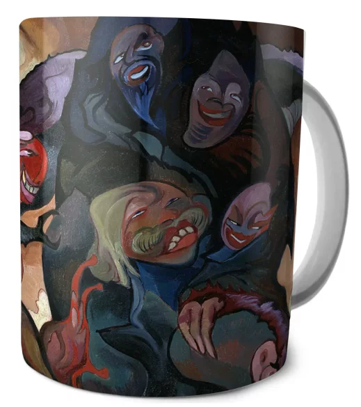 Kubek Kompozycja fantastyczna, Wizja z maskami Witkacy