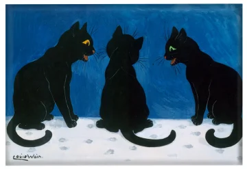 Magnes Czarne koty na śniegu Louis Wain