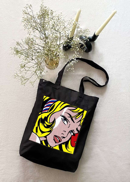 Torba z naszywką Girl with Hair Ribbon Roy Lichtenstein