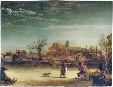 Podkładka na stół Zimowy pejzaż Rembrandt