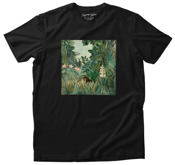 Koszulka z naszywką The Equatorial Jungle Henri Rousseau