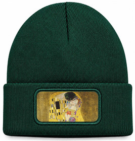 Czapka zimowa Pocałunek Gustav Klimt – zielona
