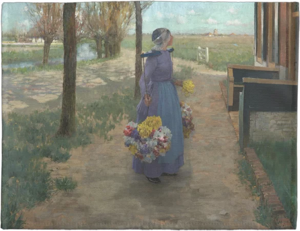 Podkładka na stół Kwietna dziewczyna w Holandii George Hitchcock