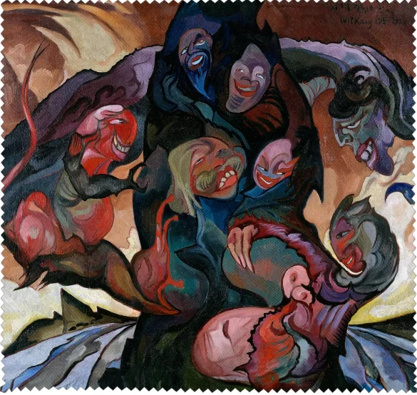 Ściereczka do okularów Kompozycja fantastyczna, Wizja z maskami Witkacy