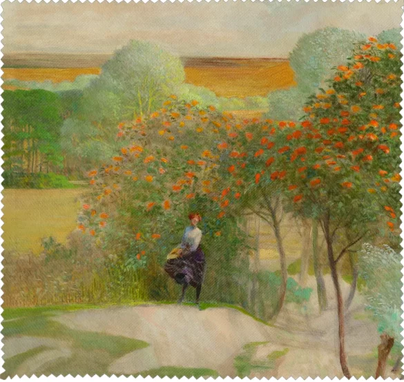 Ściereczka do okularów Pejzaż z jarzębiną, część prawa tryptyku _Idź nad strumienie_ Jacek Malczewski