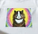 Koszulka z nadrukiem Kot w tęczy Louis Wain