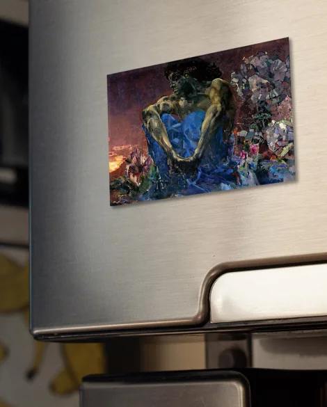 Magnes Demon (siedzi) Mikhail Aleksandrovich Vrubel