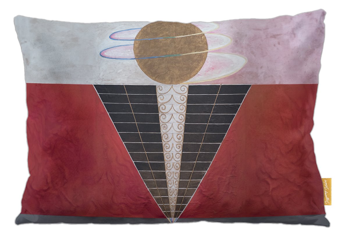 Poduszka dekoracyjna na prezent z obrazem No. 2, Ołtarz Hilma af Klint Szyjemy Sztukę
