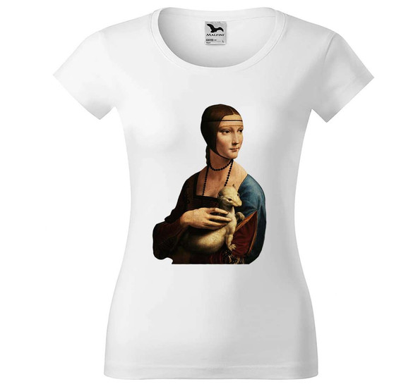 Bluzka damska Dama z gronostajem Leonardo da Vinci