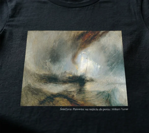 Bluzka damska Śnieżyca: Parowiec na wejściu do portu William Turner