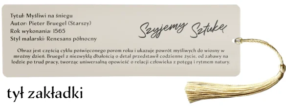 Zakładka do książki Myśliwi na śniegu Pieter Bruegel starszy