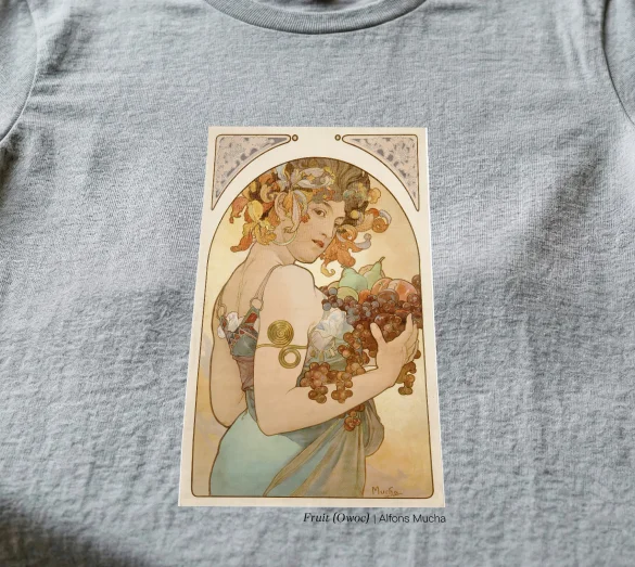 Koszulka z nadrukiem Fruit (Owoc) Alfons Mucha