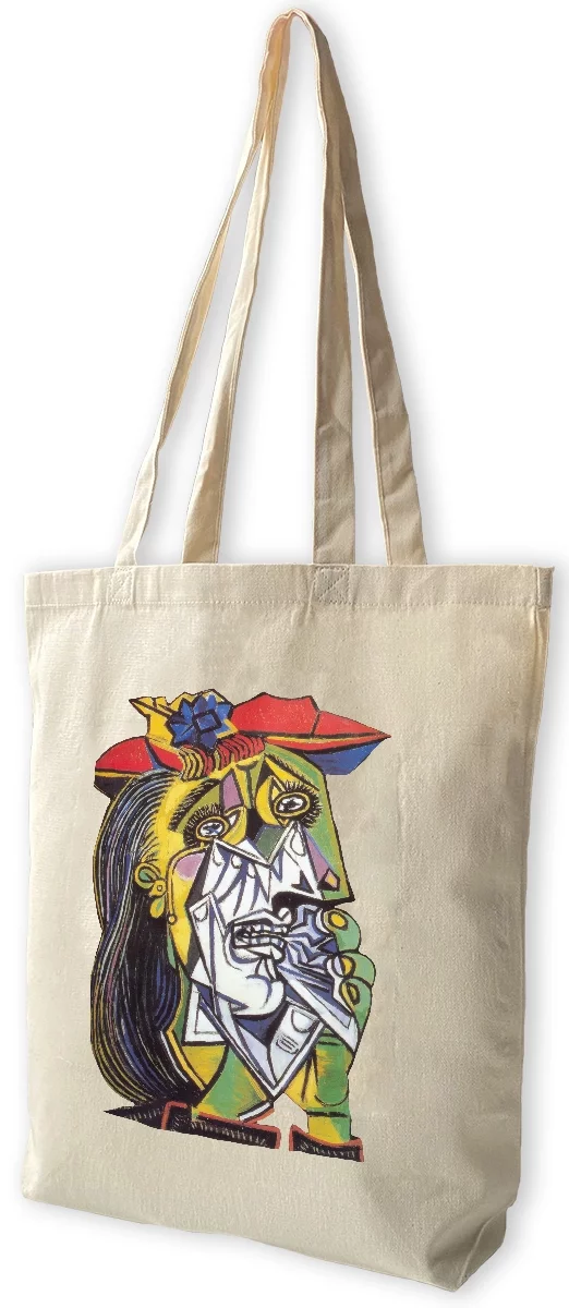 Torba bawełniana Płacząca kobieta Pablo Picasso, Biała