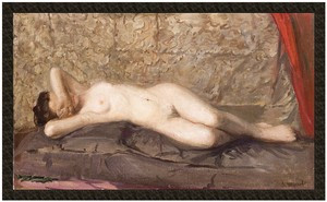 Naszywka Akt kobiety leżącej Leon Wyczółkowski