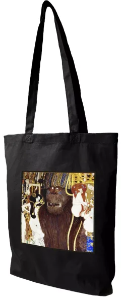 Torba z naszywką Fryz Beethovena Gustav Klimt czarna