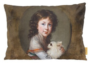 Poduszka Portret Elżbiety Mniszchówny z pieskiem Élisabeth Vigée-Lebrun