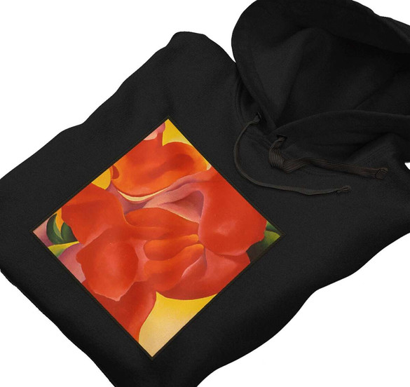 Bluza z naszywką czerwona kanna Georgia O’Keeffe