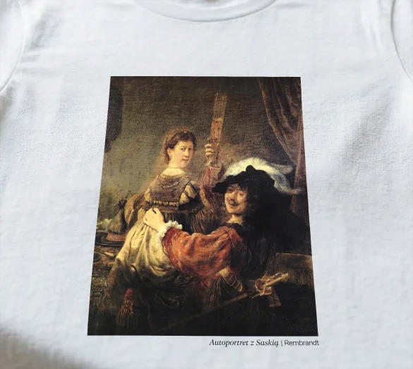 Koszulka z nadrukiem Autoportret z Saskią Rembrandt