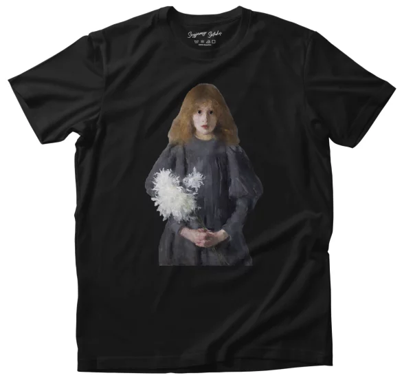 Koszulka Dziewczyna z chryzantemami Olga Boznańska