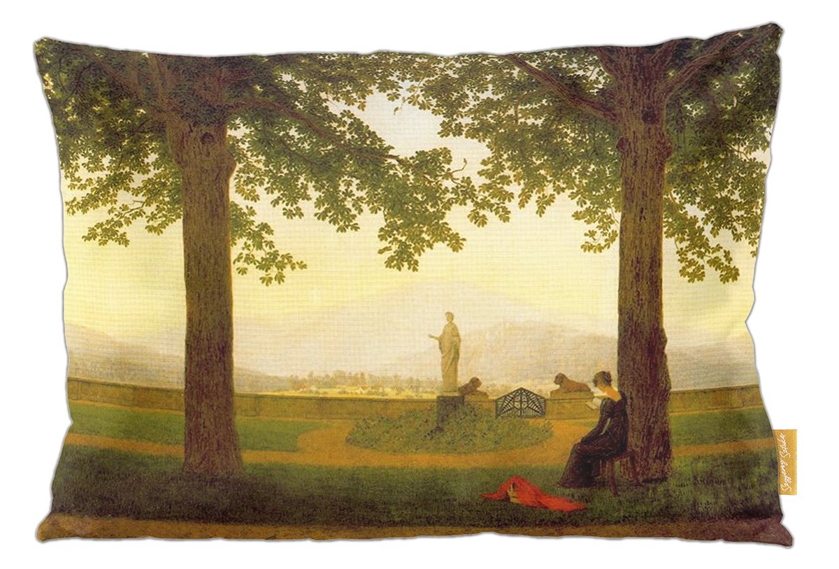 Poduszka dekoracyjna na prezent z obrazem Taras ogrodowy Caspar David Friedrich Szyjemy Sztukę
