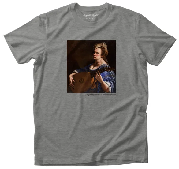 Koszulka z nadrukiem Autoportret jako lutnistka Artemisia Gentileschi