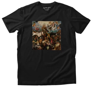 Koszulka z naszywką Upadek zbuntowanych aniołów Pieter Bruegel starszy