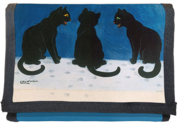 Portfel Czarne koty na śniegu Louis Wain