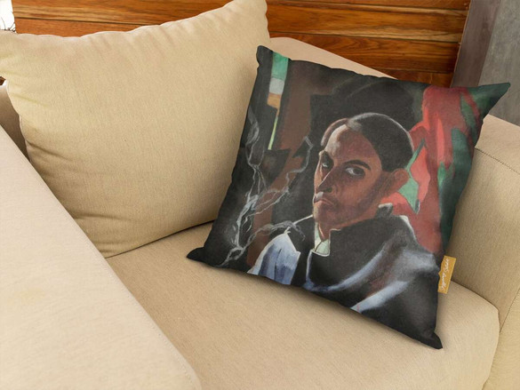 Poduszka Autoportret - ostatni papieros skazańca Witkacy