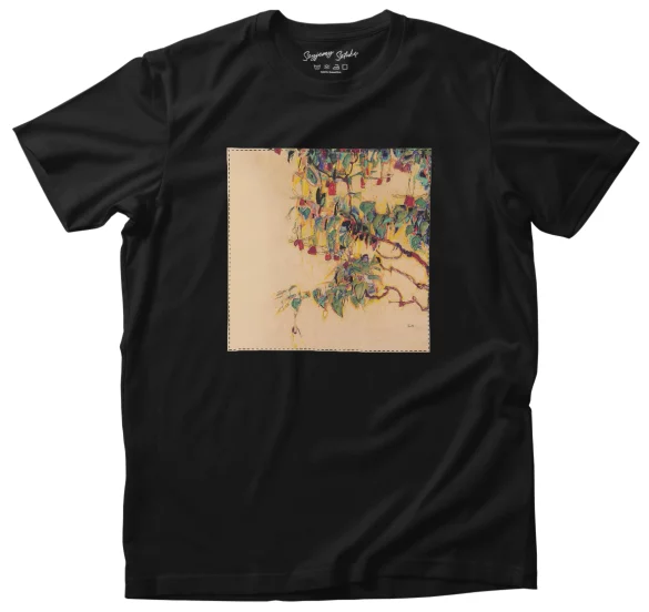 Koszulka z naszywką Fuchsia Branches (Sun Tree) Egon Schiele