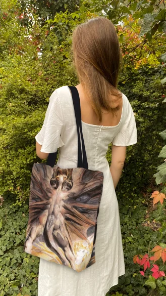 Torba na ramię shopper Wielki czerwony smok i niewiasta obleczona w słońce William Blake