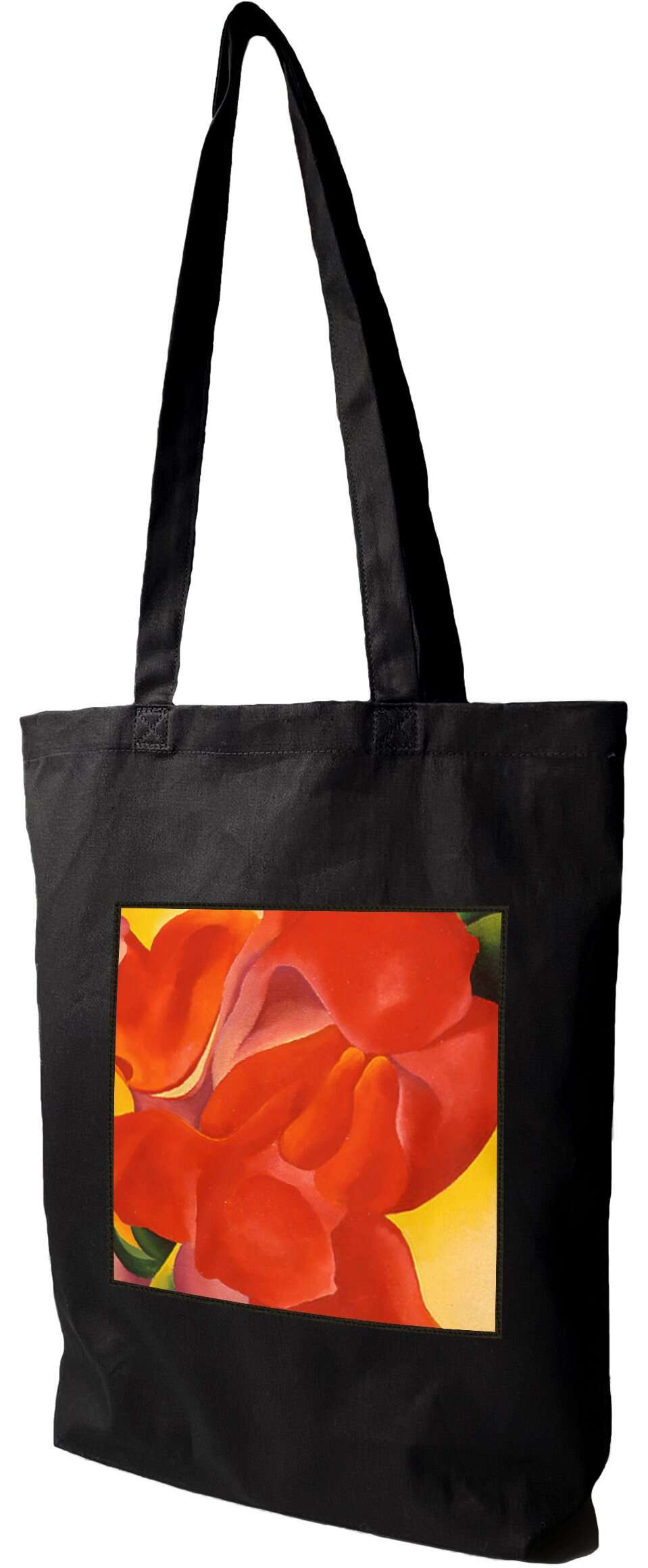 Torba z naszywką czerwona kanna Georgia O’Keeffe, Czarna