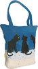 Torba na ramię shopper Czarne koty na śniegu Louis Wain