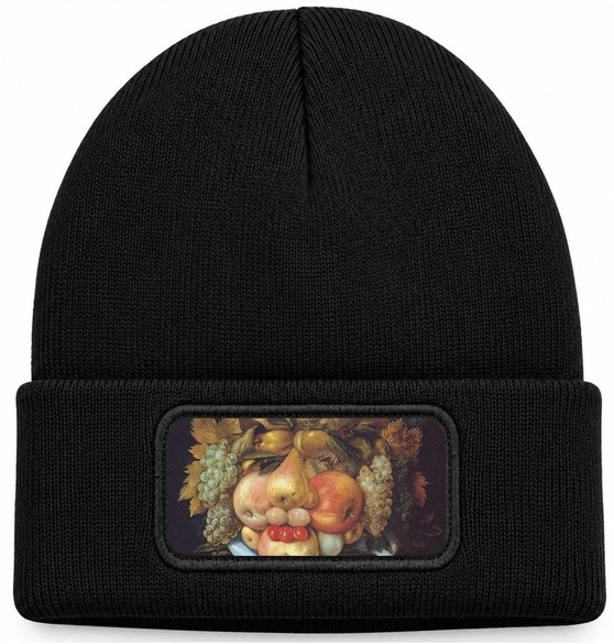 Czapka zimowa Kosz owoców Giuseppe Arcimboldo – czarna