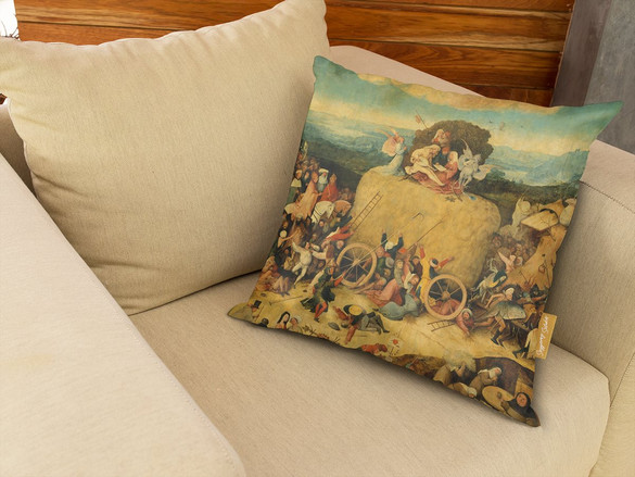 Poduszka Tryptyk woźnicy Hieronim Bosch