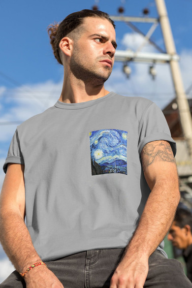Koszulka z kieszonką Gwiaździsta noc Vincent van Gogh