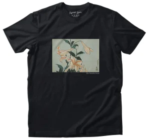 Koszulka z nadrukiem Lilie Katsushika Hokusai