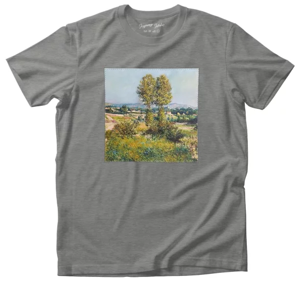 Koszulka z naszywką Krajobraz w Argenteuil Gustave Caillebotte