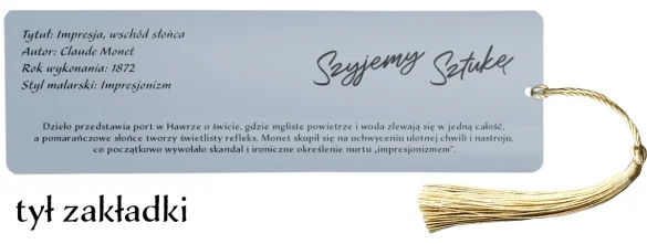 Zakładka do książki Impresja, wschód słońca Claude Monet