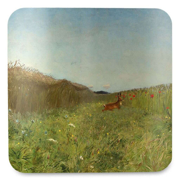 Podkładka pod kubek Zając wśród zboża Józef Chełmoński