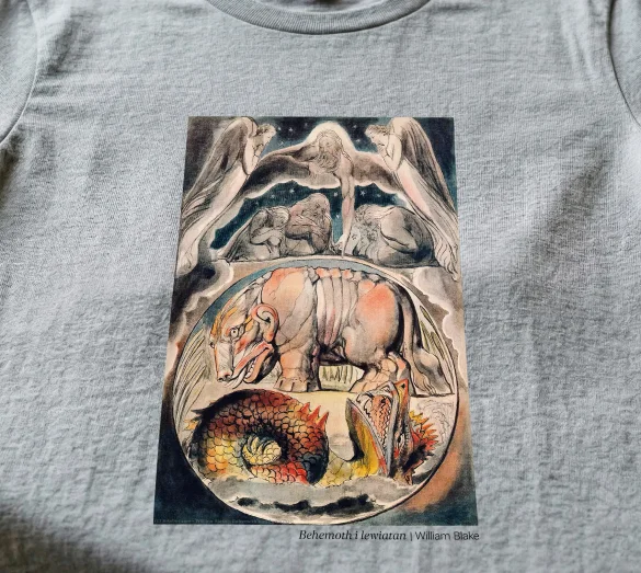 Koszulka z nadrukiem Behemoth i lewiatan William Blake