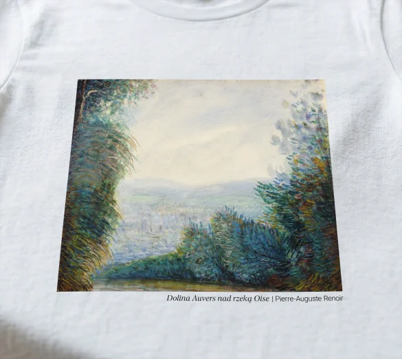 Koszulka z nadrukiem Dolina Auvers nad rzeką Oise Pierre-Auguste Renoir
